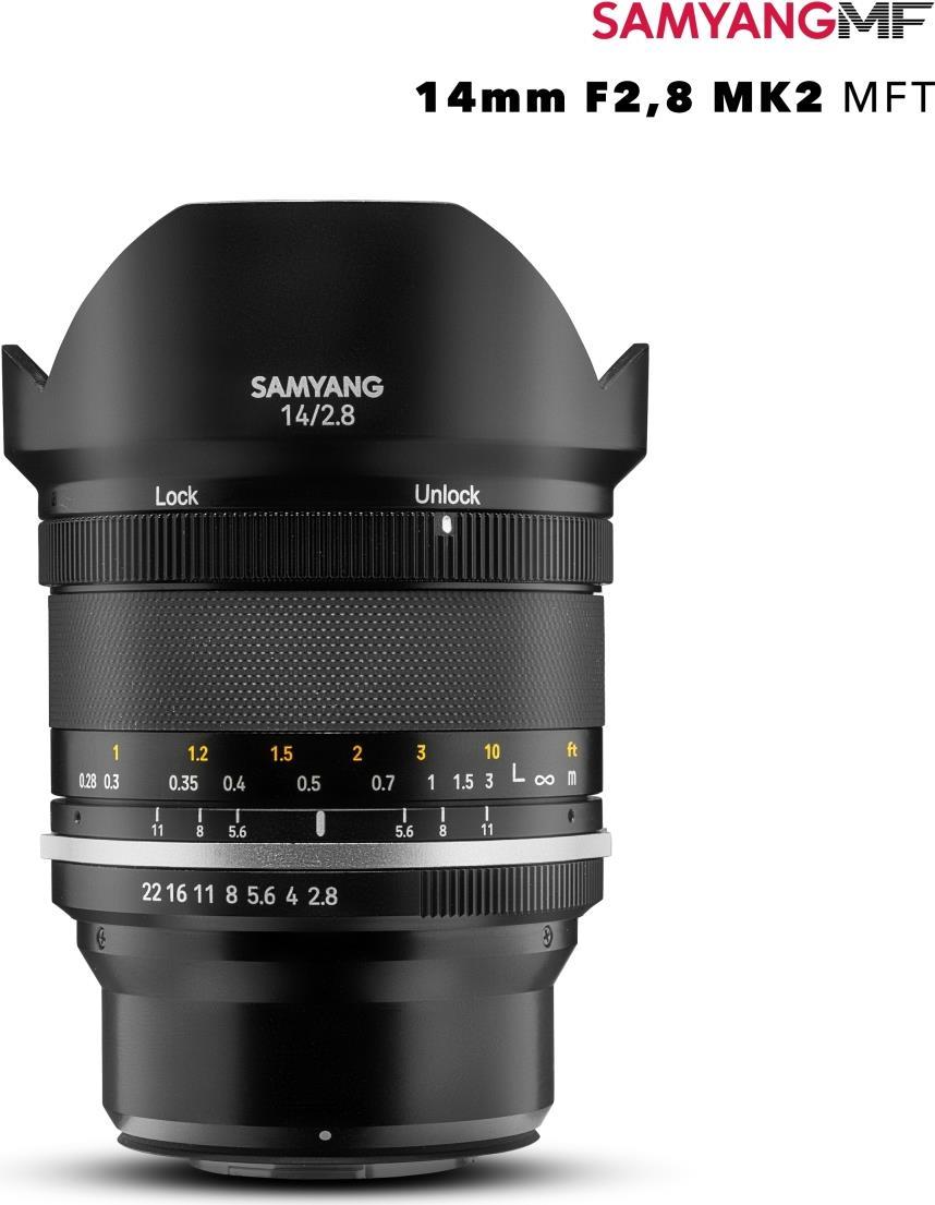 SAMYANG MF 14 mm F2,8 MK2 MFT 22988 Weitwinkel-Objektiv f/2.8 - 22 14 mm (max)