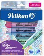 Pelikan Window Markers 600, 8er Kartonetui Fenstermarker für glatte Oberflächen wie Spiegel, Glas - 1 Stück (400205347)