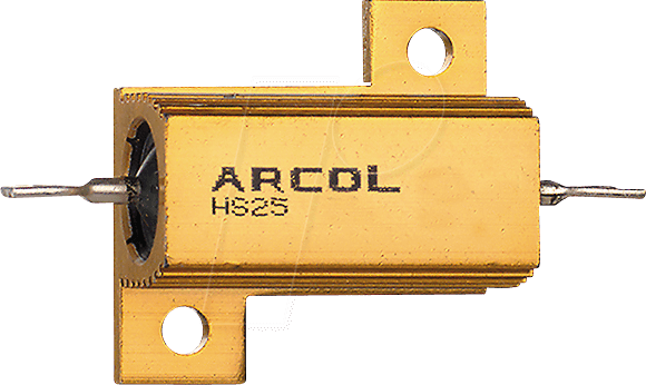 ARCOL ARC HS25 10R J - Drahtwiderstand, axial, 25 W, 10 Ohm, 5% (HS25 10R J)