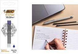 BIC Kugelschreiber-Minen Cristal RE'NEW, blau, S Stichstärke: 0,32 mm, passend für Druckkugelschreiber - 1 Stück (503838)