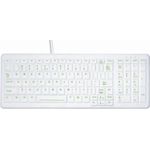 Tast Active Key AK-C7000 Desinfizierbare Hygiene-Tastatur mit Nummernfeld CleanFunction USB weiß (DE) (AK-C7000F-U1-W/GE)