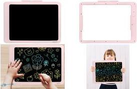 LogiLink LCD Kinderschreib- & Maltafel, 14 Zoll, pink per Knopfdruck löschbar, wiederbeschreibbar, Sperrschalter - 1 Stück (AA0182)