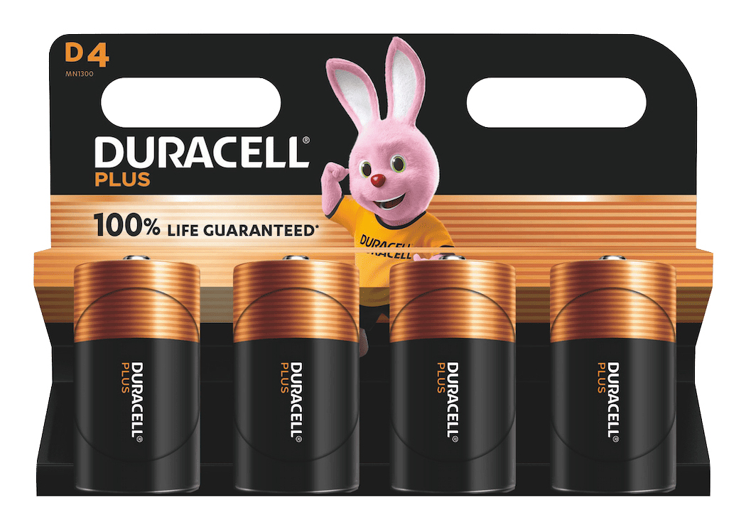 Duracell Plus Mono (D) Batterien 4er-Pack MN1300/LR20 1,5 V