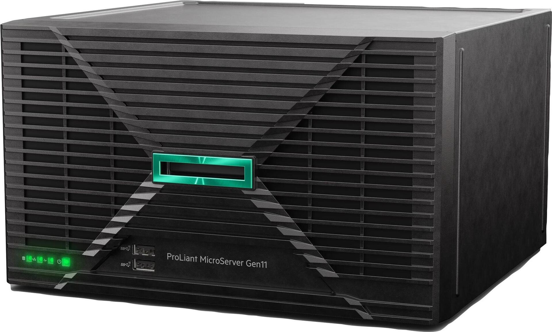 HPE ProLiant MicroServer Gen11 Xeon E-2434 3.4 GHz 32 GB RAM 8 TB HDD Schwarz