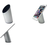 helit Smartphone-Ständer "the magic stand", silber aus Aluminium, für Smartphone mit & ohne Schutzhülle bis zu - 1 Stück (H2380000)