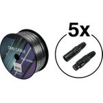 EUROLITE Set DMX Kabel 2x0,22 100m sw + 10 Verbinder (20000429)