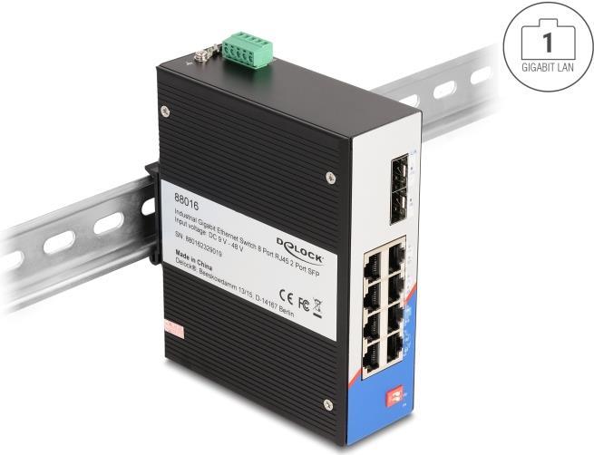 DeLOCK 88016 Netzwerk-Switch Unmanaged Gigabit Ethernet (10/100/1000) Schwarz (88016)