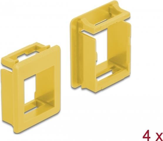 DeLOCK - Gehäuse mit modularen Einsätzen - Gelb - 1 Anschluss (Packung mit 4) (86765)