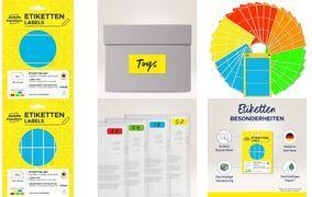 AVERY Zweckform Vielzweck-Etiketten, 50 x 19 mm, farbig zur Handbeschriftung, permanent haftend, sortiert in den - 1 Stück (51047)