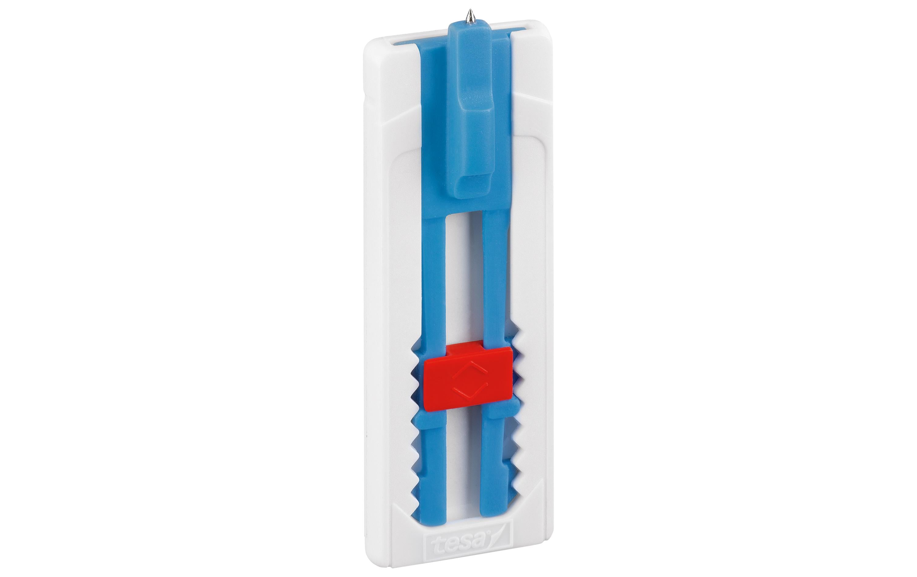 tesa Powerstrips Klebenagel für Fliesen & Metall 2 kg, höhenverstellbar, Blau/Weiß