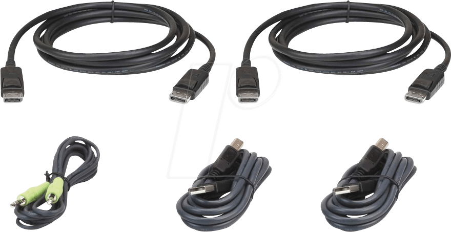 Aten 3 M USB DisplayPort Dual Display Secure KVM Kabel-Set (2L-7D03UDPX5)