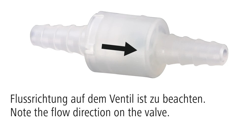 Xavax Rückschlagventil mit 2 Schlauchschellen für max. Ø 10 mm