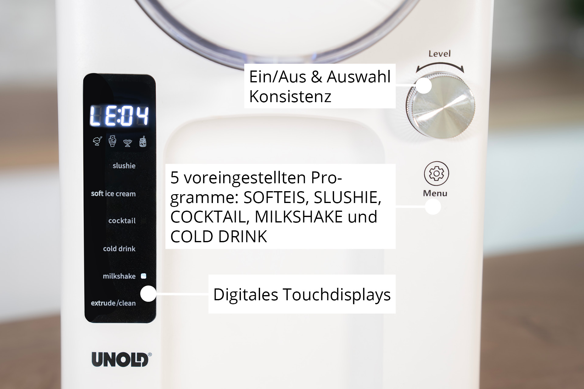 Unold 48950 Sofie 2in1 Slush- & Softeismaschine 2 l 150 W Weiß