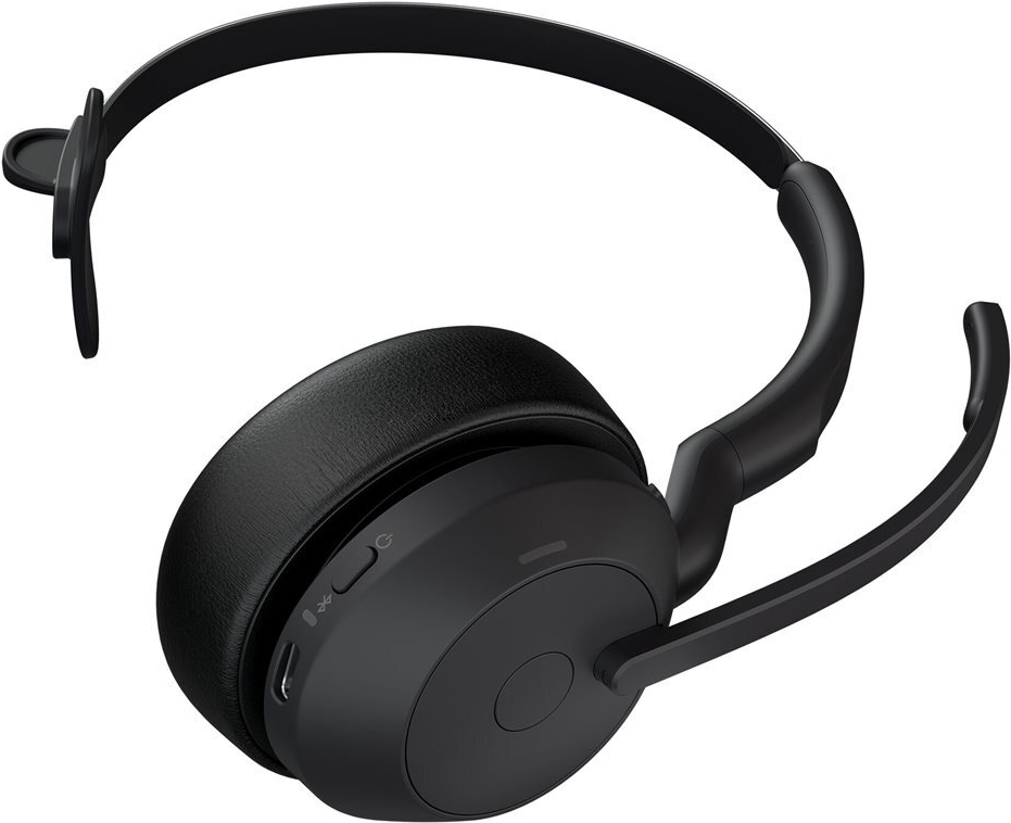 Jabra Evolve2 55 UC Mono On-Ear Headset USB-A Bluetooth ANC Schwarz