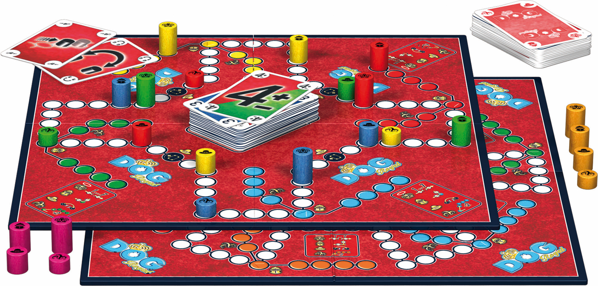 Schmidt Spiele DOG Royal – Taktisches Brettspiel für 2–6 Spieler ab 8 Jahren, Mehrfarbig