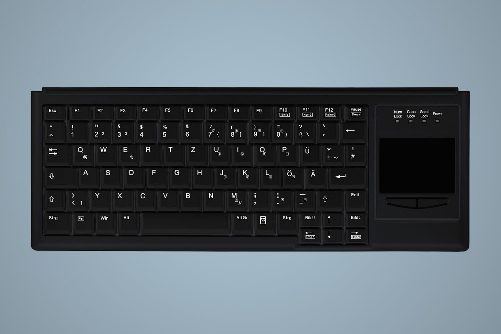 Active Key AK-4400-TP-B/US Tastatur USB + PS/2 QWERTY US Englisch Schwarz (AK-4400-TP-B/US)