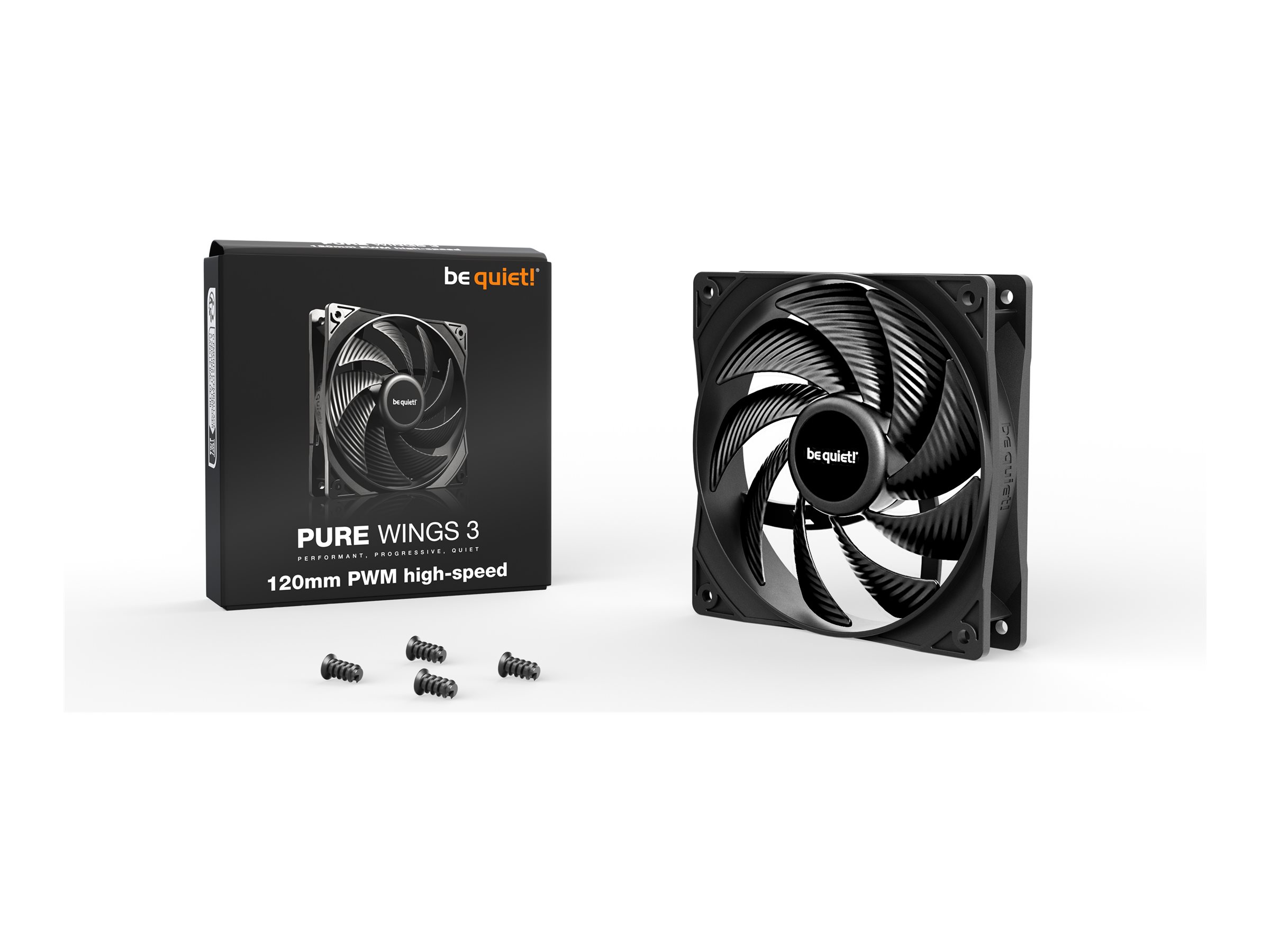 be quiet! Pure Wings 3 120 mm PWM High-Speed Schwarz