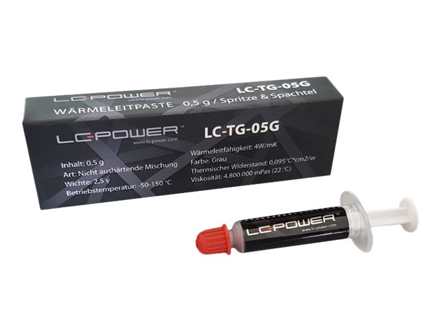 LC-Power Wärmeleitpaste LC-TG-05G 4 W/mK 0,5 g Grau