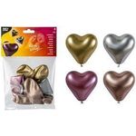 PAPSTAR Luftballons "Glossy Heart", farbig sortiert Durchmesser: 280 mm, geeignet für die Befüllung mit Helium, - 1 Stück (88870)