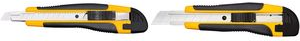 WEDO Allround-Cutter, Klinge: 9 mm, schwarz-gelb gummierte Griffzone, Abbrechhilfe, ABS-Kunststoffgehäuse (78 609)