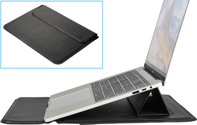 Renkforce Notebook Hülle Passend für maximal: 35,8 cm (14,1) Schwarz integrierter Laptop-Stand (RF-5594132)