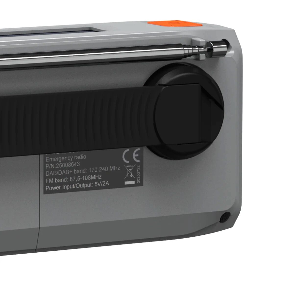 Marmitek RESQ100 Tragbares Outdoor-Radio DAB+/FM Bluetooth Solarpanel 4500 mAh Grau