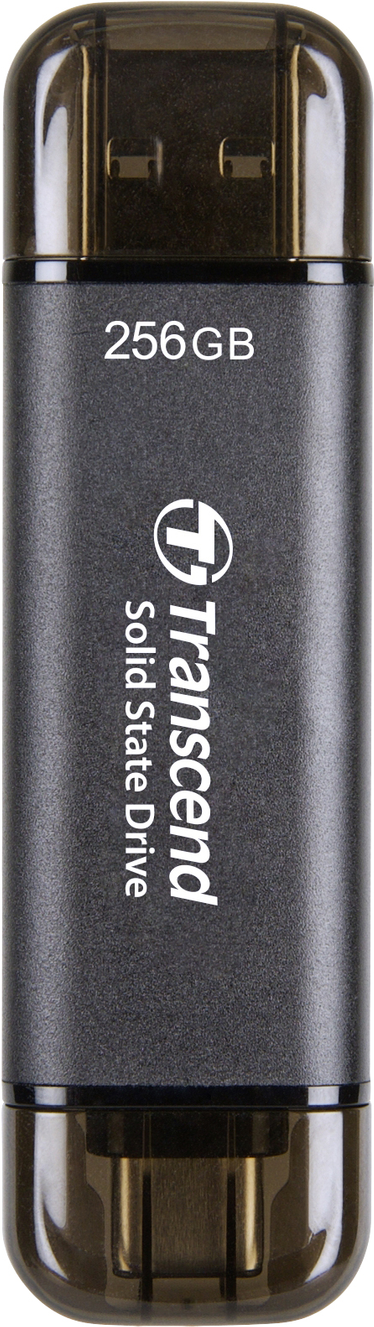 Transcend ESD310C Tragbare SSD 256 GB USB 3.2 Gen 2x2 USB-A/USB-C 1050 MB/s Schwarz