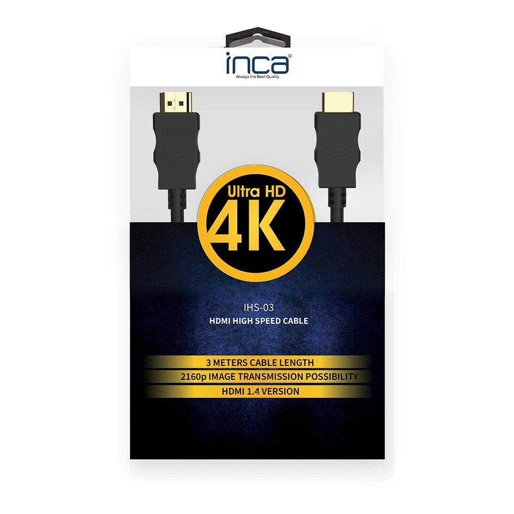 INCA IHS-03 HDMI-Kabel 1.4 4K 3 m Schwarz