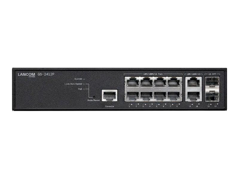 Lancom GS-2412P Managed L2 PoE-Switch 12 Ports Schwarz
