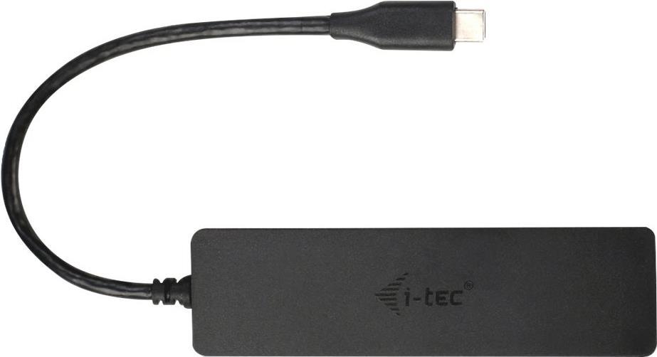 i-tec USB-C Slim HUB 3-Port mit Gigabit Ethernet Adapter Schwarz