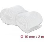 Delock Geflechtschlauch mit Klettverschluss 2 m x 19 mm weiß (20702)