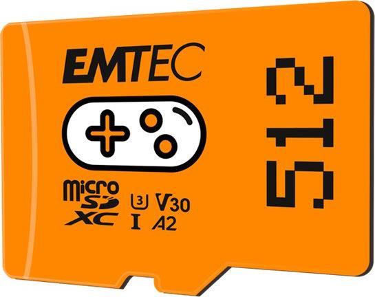 Emtec mSD 512GB UHSI U3 V30 A2 Gaming Or (ECMSDM512GXCU3G)