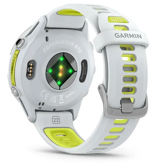 Garmin Forerunner 970 1.4" AMOLED 454 x 454 Smartwatch Titan Weiß, Gelb