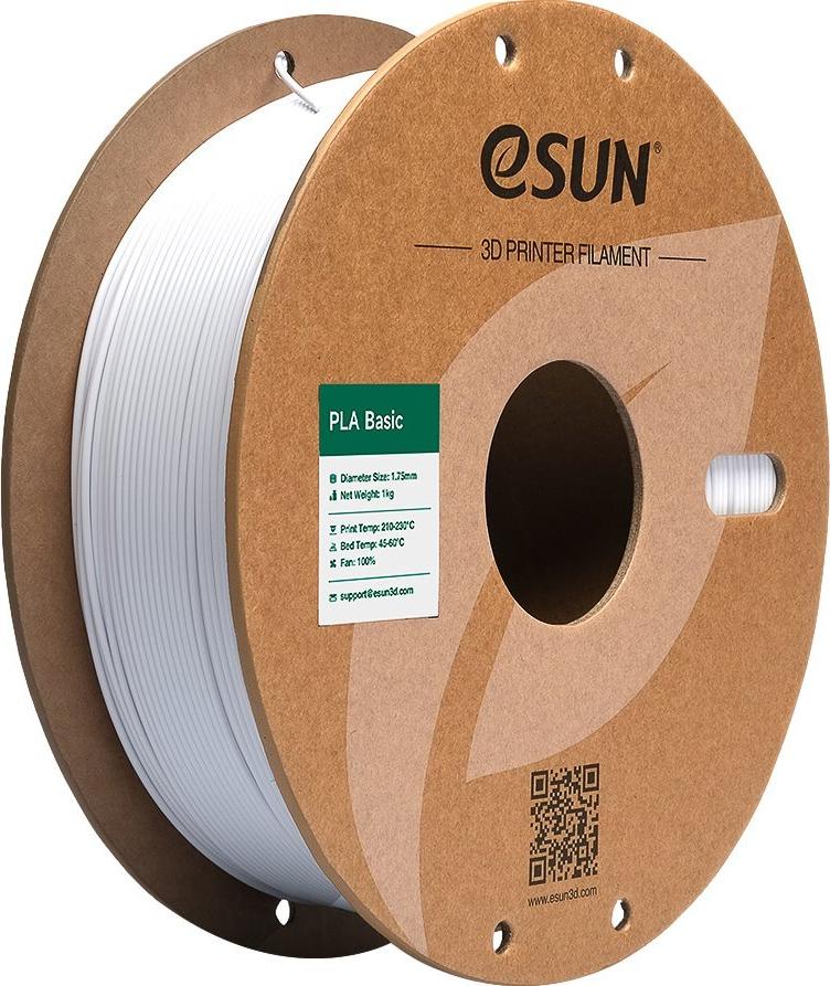 PLA BASIC 1,75mm COLD WHITE 1kg ESUN 3D FILAMENT (PLA-BASIC175C-W1P1)