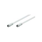Wentronic Goobay SAT Anschlusskabel, Weiß, 1.5 m - F-Stecker <=> F-Stecker (11721)