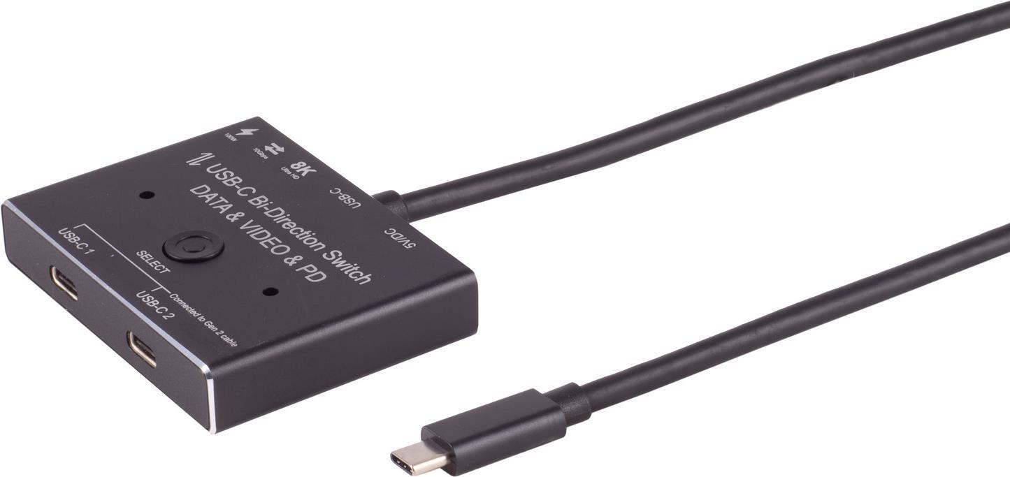 S/CONN maximum connectivity USB-C Umschalter, 3.2 Gen 2, bidirektional, 10Gbps (14-01001)