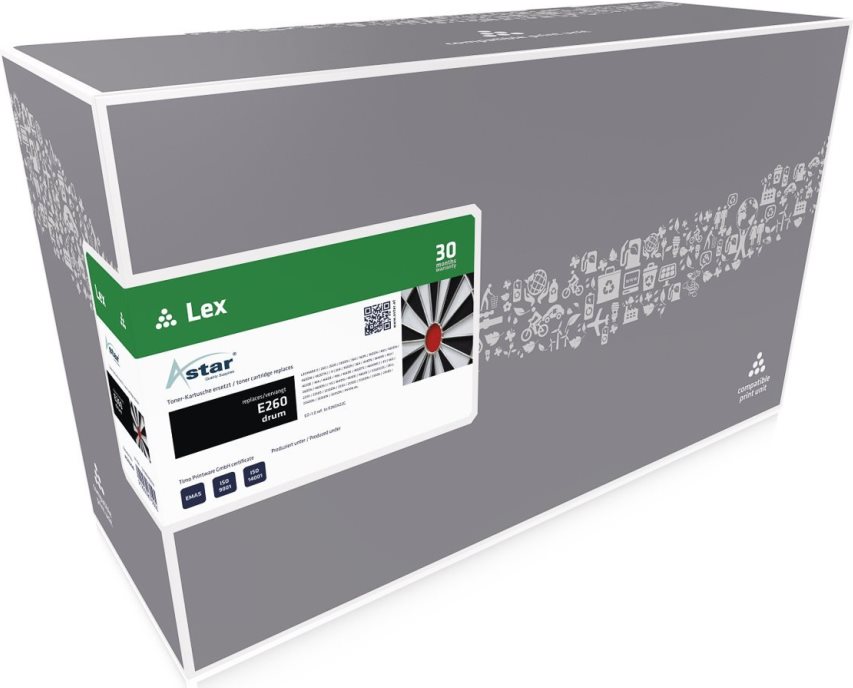 Astar Schwarz OPC-Trommel (Alternative zu: Lexmark E260X22G) (AS10206)