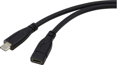 Renkforce USB-Kabel USB 3.2 Gen1 USB-C® Stecker, USB-C® Buchse 1.00 m Schwarz RF-5720414 (RF-5720414)