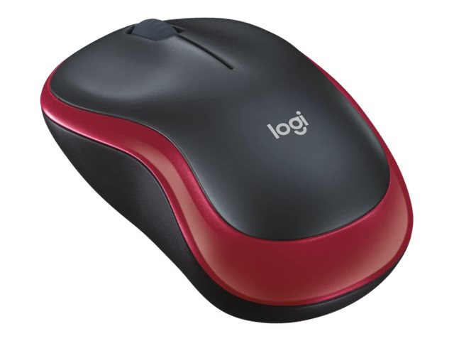 Logitech M185 Kabellose Maus Optisch 1000 DPI 3 Tasten Rot