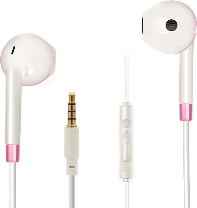 2GO In-Ear Stereo-Headset \"Comfort\" - weiß/pink