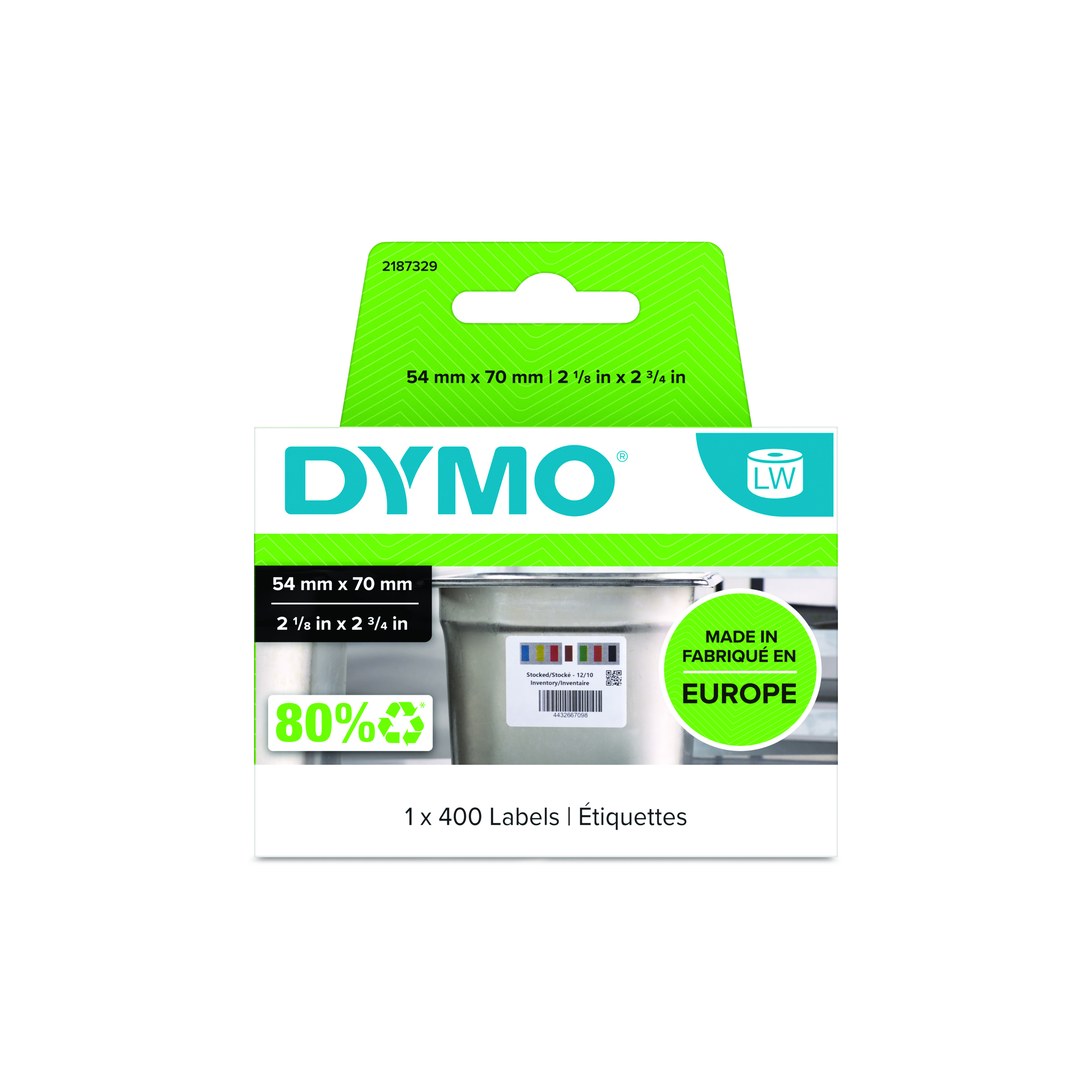 DYMO LabelWriter Etiketten 54 x 70 mm 400 Stück