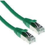 ACT Green 20 meter SFTP CAT6A patch cable snagless with RJ45 connectors. Cat6a s/ftp snagless gn 20.00m (FB6720)