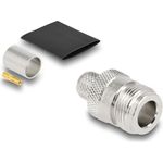 Delock N Buchse zum Crimpen LMR 400mit passendem Schrumpfschlauch (91769)