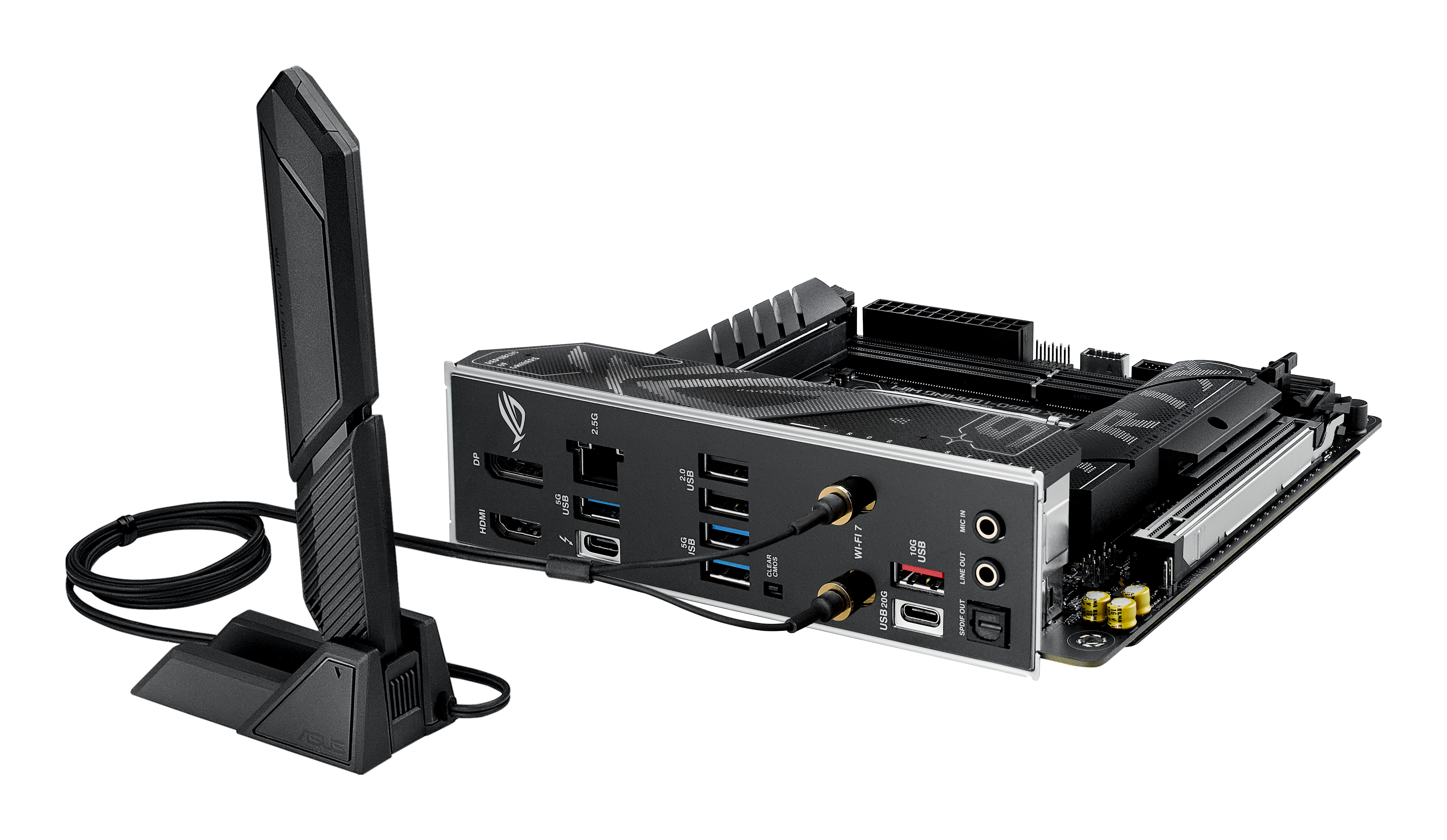 ASUS ROG Strix B860-I Gaming WIFI Mainboard Mini-ITX LGA1851 Intel B860 DDR5 Wi-Fi 7 Mehrfarbig