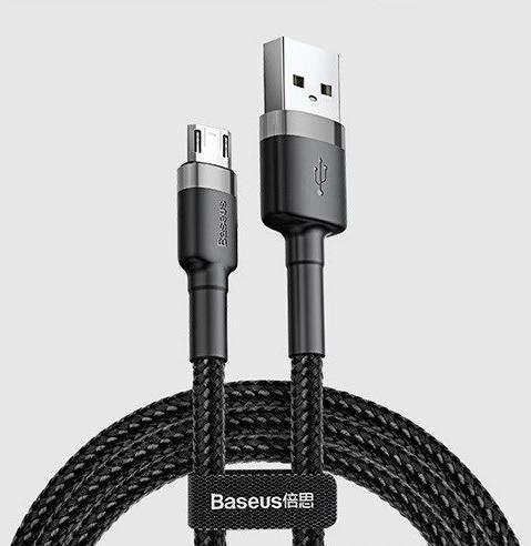 Baseus Kabel CAMKLF-BG1 (USB M - Micro USB M; 1m; Grau-Schwarz) (CAMKLF-BG1)
