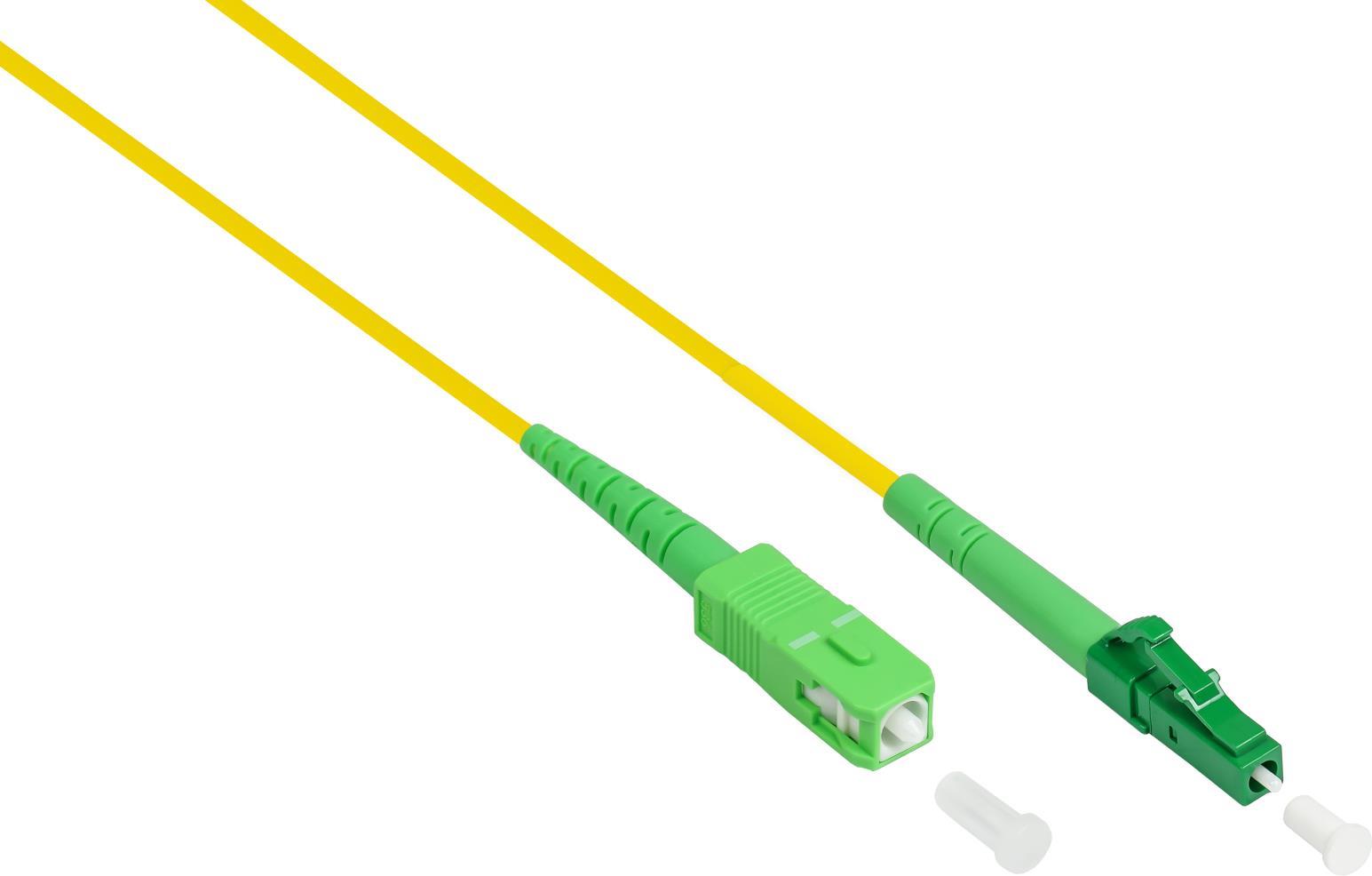 Patchkabel LWL Simplex OS2 (Singlemode, 9/125) LC (APC) / SC (APC), LSZH, 15m, Good Connections (LW-S915LASA)