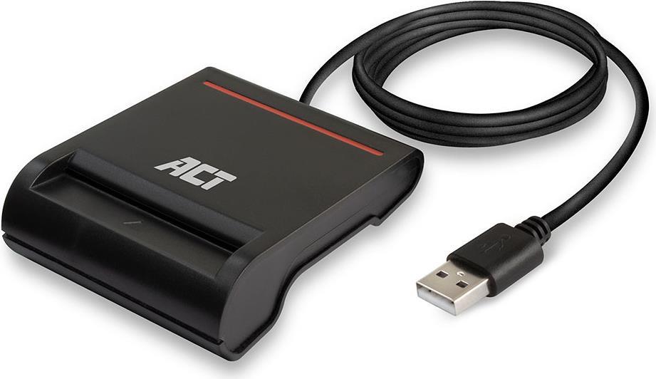 ACT AC6015 Smart-Card-Lesegerät Indoor USB 2.0 Schwarz (AC6015)