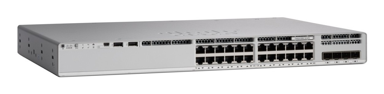 Cisco Catalyst 9200L 24-Port Managed Switch PoE+ 4x 10G SFP+ Uplink Network Advantage Grau