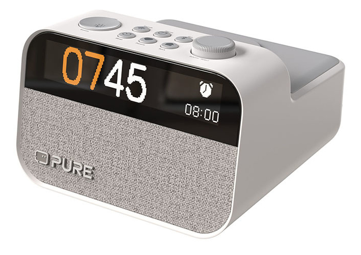 Pure Moment Charge Radiowecker DAB/DAB+/FM Kabelloses Laden Baumwollweiß
