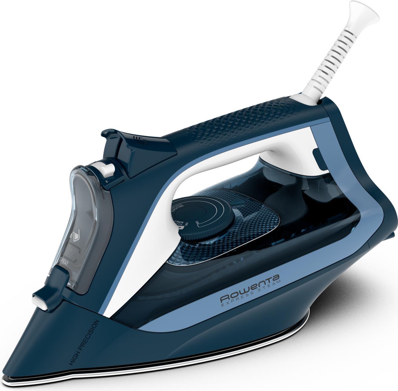Rowenta Express Steam DW4308 Dampfbügeleisen Microsteam 300 Laser-Grundplatte Blau - Weiß 2500 W (DW4308)